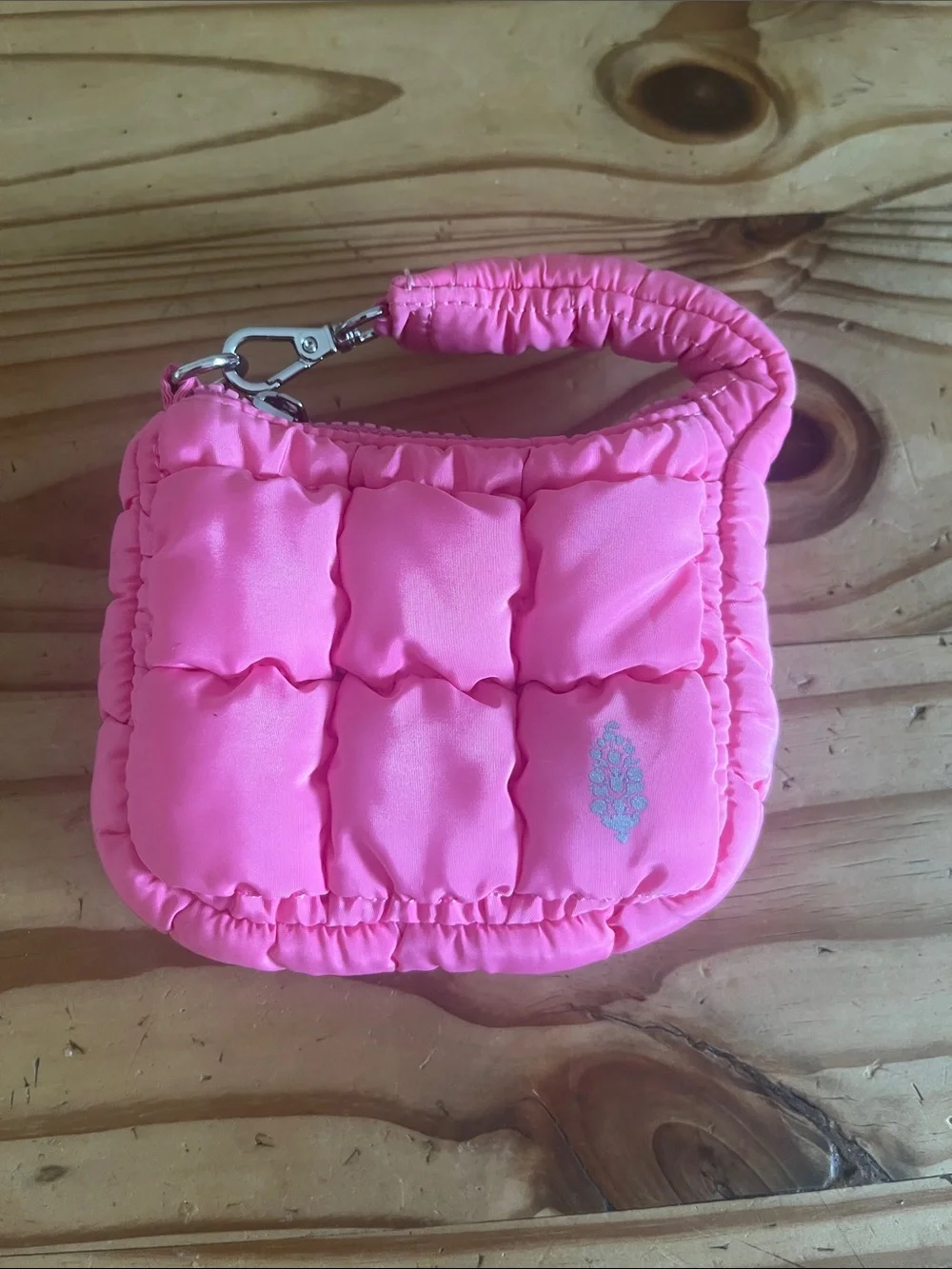 Free People Movement Quilted Micro Pouch Bubblegum Pink